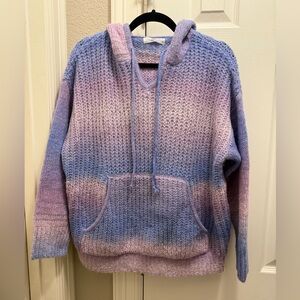 TALULAH Purple and Pink Knit Hoodie